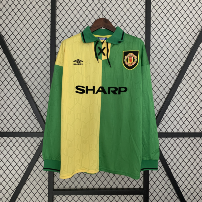 Retro Long Sleeve Manchester United 92/94 Third Away Kit